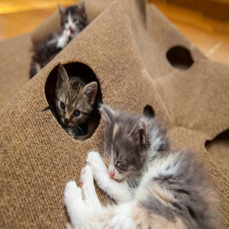

Felt Cloth Cat Scratcher Kitten Catnip Cat Scratching Training Board Mat Scratcher For Cats Pet Toy Game Accessories Brown Color