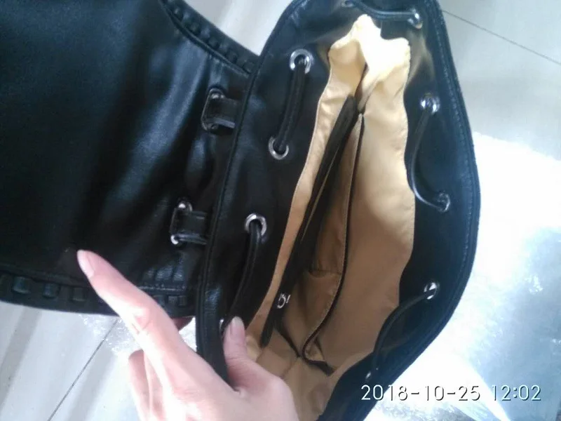 Caker, женский рюкзак на шнурке, ромбовидная решетка, плед из искусственной кожи, черная большая цепочка, школьные сумки для девочек, женский рюкзак для путешествий