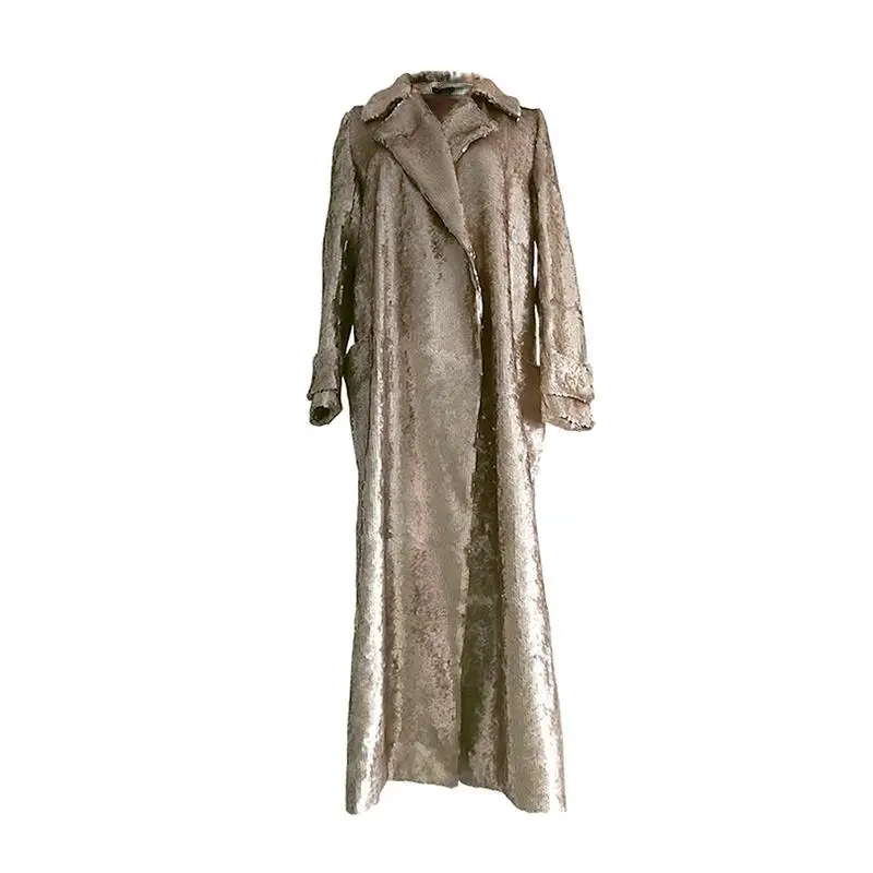 GETSRING, женский плащ, расшитый блестками, ветровка с длинным рукавом, однобортное пальто размера плюс, женские пальто, универсальные пальто - Цвет: as picture