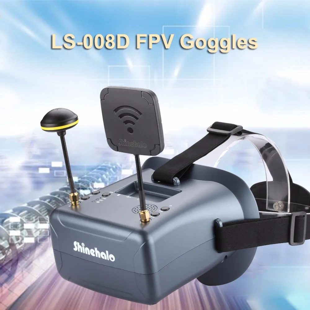 

Shinehalo 5.8G 40CH 2000mA Built-in Battery DVR Diversity FPV Goggles For RC Model LS-008D New Arrivals