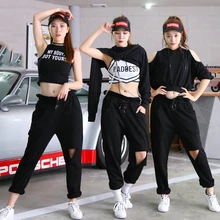 Хип-хоп костюм женские детские танцевальные костюмы рейв наряд сценическая одежда для певцов Dj Ds танцовщиц Дамская уличная танцевальная одежда DT996