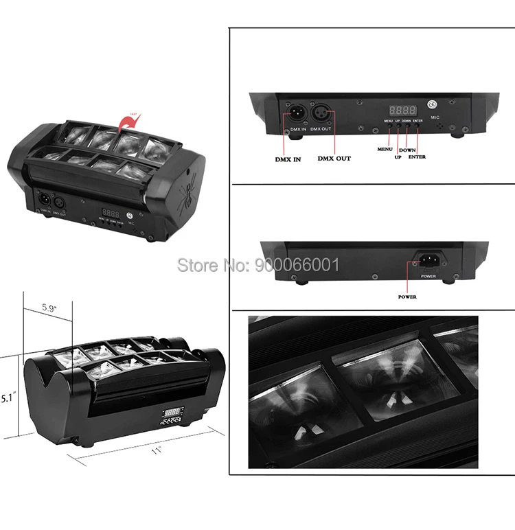  stage 8X10W Mini LED Spider Light DMX512 LED Moving Head Light RGBW LED Beam light Club Dj Disco projector (17)