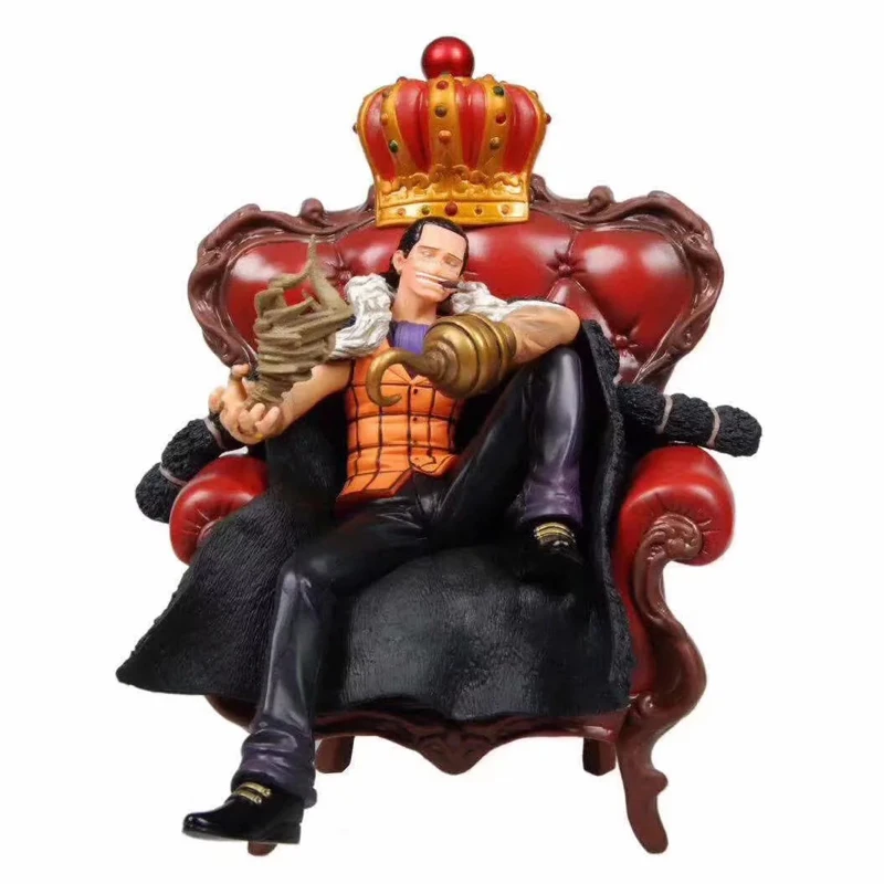 

10" One Piece Anime P.O.P DL Shichibukai Sir Crocodile Big Sit on Sofa Ver. Boxed 26cm PVC Action Figure Model Doll Toys Gift