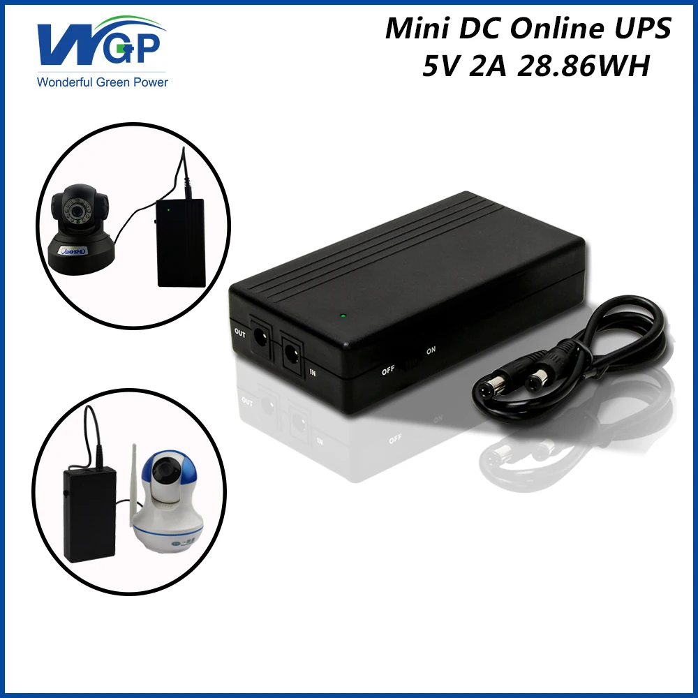 

portable 5V dc ups uninterruptible power supply lithium battery ip camera cctv 5V 2A mini ups