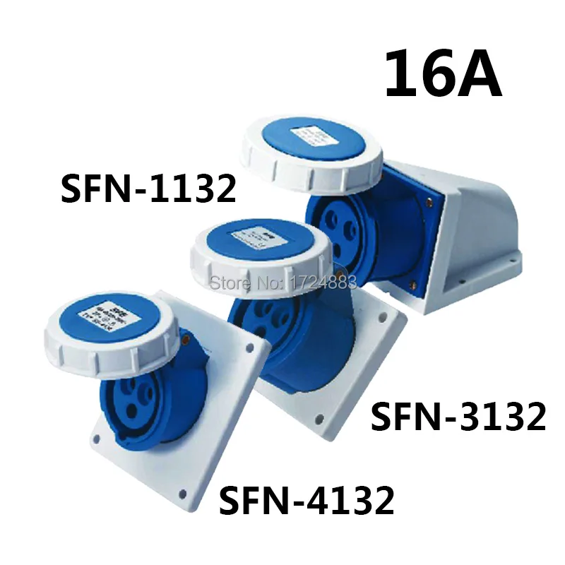 16A переменного тока 3-полюсный разъем Промышленные Мужской& разъемы внутренние SFN-1132/SFN-3132/SFN-4132 водонепроницаемый IP67 220-240V~ Американская классификация проводов 2р+ электронная сигарета