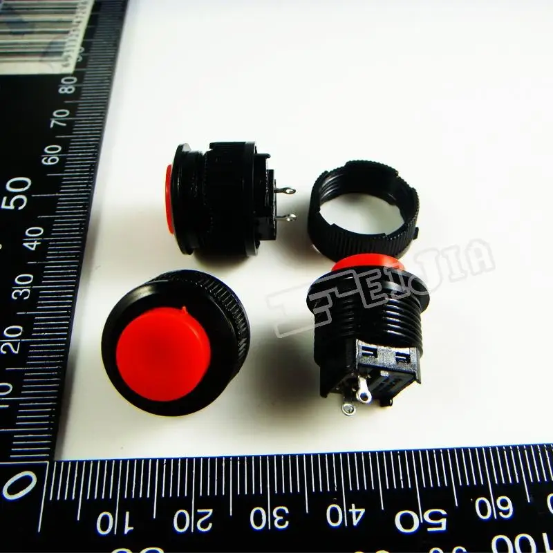 

DS-510A Button color Red 1A/250VAC OFF-ON 2Pin Non Self-locking Push Button Switch (Self reset switch) 20Pcs/lot