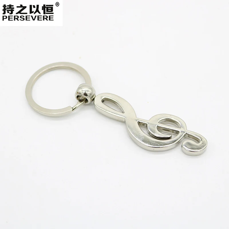 

Novelty Stainless Steel Note Keychain High Quality Car Bag Charm Key Ring Key Chain Women Fashion Music Symbol Gift Jewelry