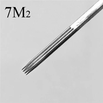 

2016 New 50Pcs Assorted Sterile 7M2 Disposable Tattoo Needles Double Stack Magnum Shader Needle Permanent Makeup