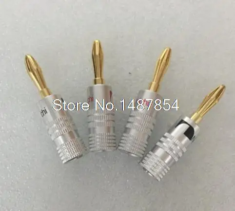 20 шт. новый тип 4 мм Nakamichi Банановый штекер для видео 24K позолоченный динамик