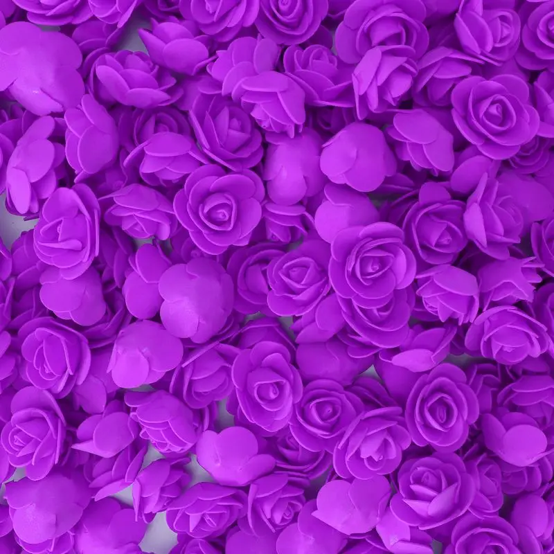 500 шт Мини ПЭ Пена Искусственные розы цветы головки венок коробка для сладостей для самостоятельной сборки материал медведь ручной работы свадебные украшения дома