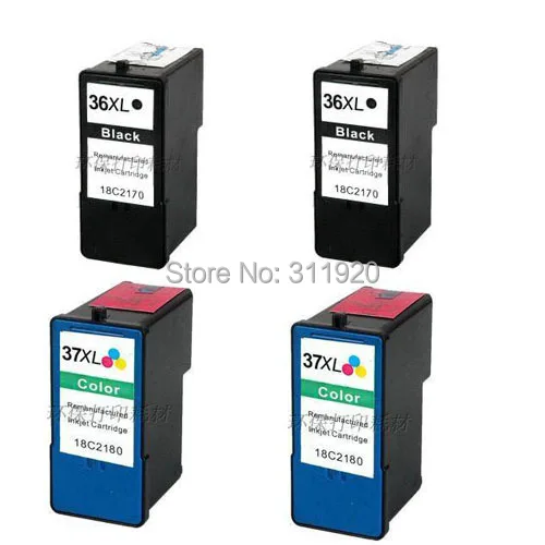 

4 Multi Pack Ink Cartridge for Lexmark 36 37 X3650 X4650 X5650 X6650