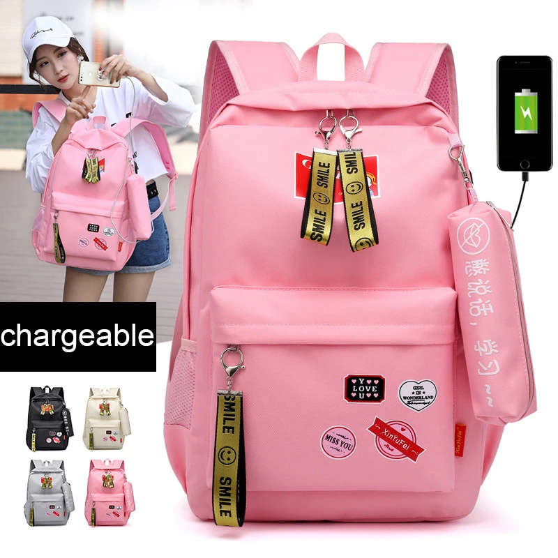 

2 Pcs/set School Bags For Teenager Girls Children Schoolbag Large Capacity School Backpack Kids Bag Satchel Travel Bag Mochila