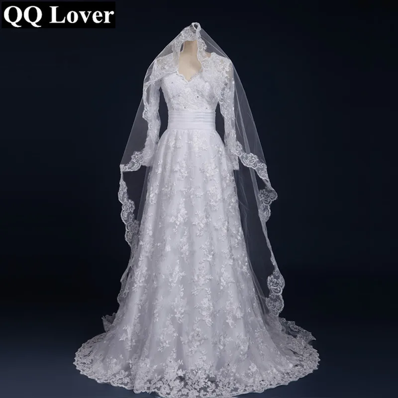 

QQ Lover 2019 New Arrival Long sleeve Wedding Dresses Wedding Custom-Made Bridal Gown Plus Size Vestido De Noiva