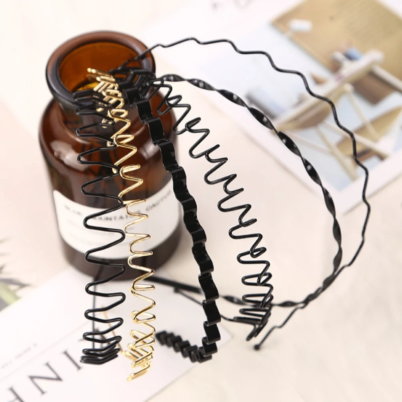 New 7types Hot Sale Unisex Simple And Elegant Wave Shape Black