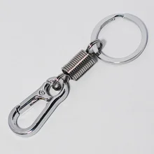 Cool Metal Spring Car Keychain Spring Rope Key Chain Ring for Benz Audi VW Toyota KIA JDM Turbo Key Ring Man Women Birthday Gift