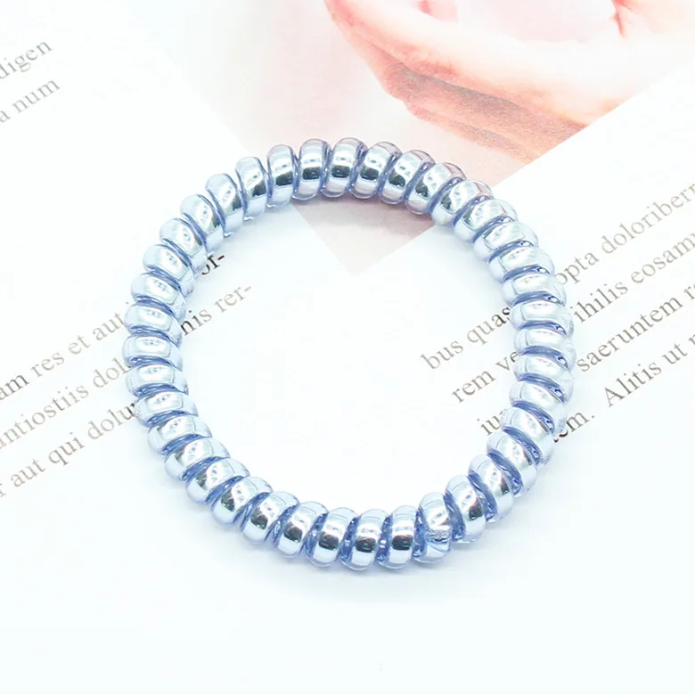 5Pcs/set Telephone Line elastic Hair color girl hair ring women accessories Trendy Headbands transparent elastic hair band 5Pcs/set Telephone Line elastic Hair color girl hair ring women accessories Trendy Headbands transparent elastic hair band