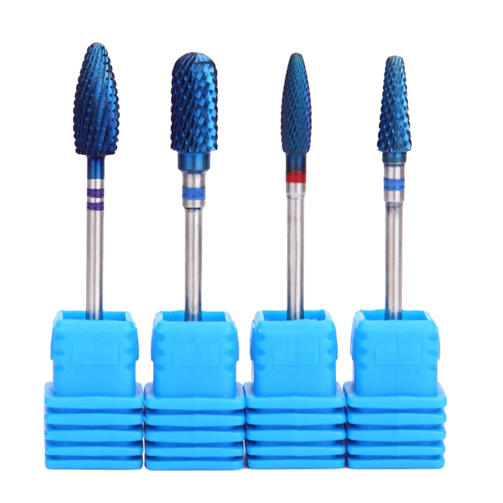 

4pcs Drill Bit Set Drill Accessories Quartz Nail File Drill Bit Tools For Nail Art Machine Grinding Tungsten Steel Head