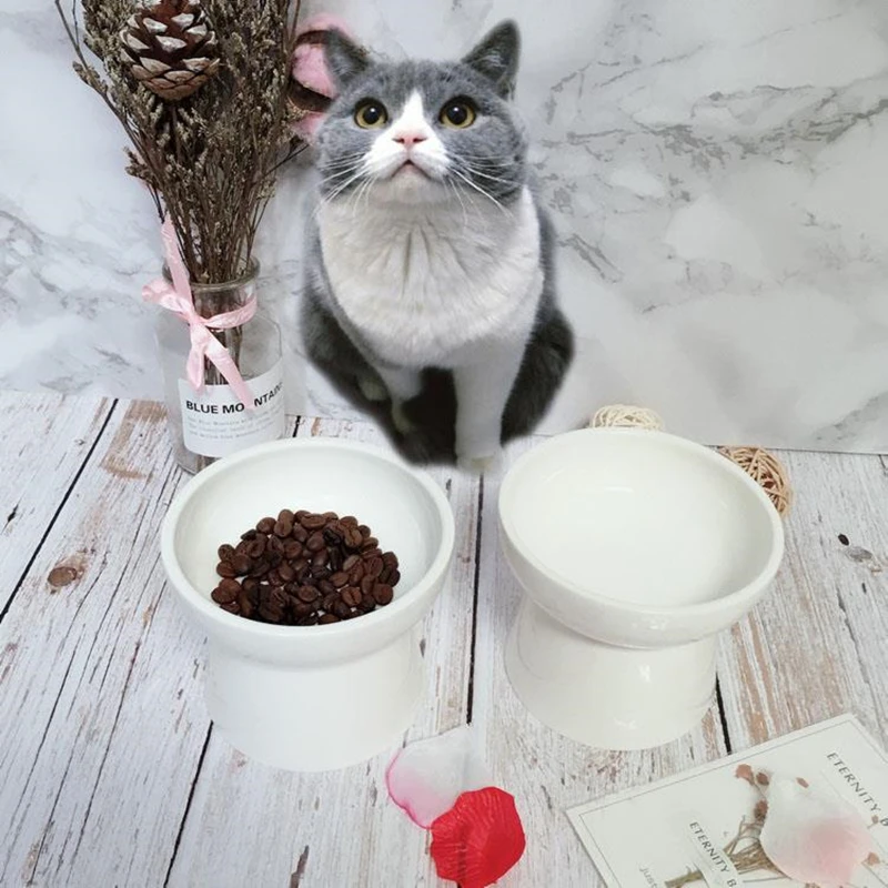 Керамическая миска для питомца кошки, Классическая Защитная чаша для здоровья, кормушка для воды и корма для щенка, котенка, питомец