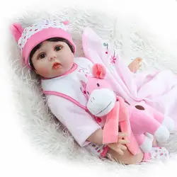 NPKCOLLECTION Boneca Reborn Мягкие силиконовые виниловые куклы 55 см Reborn Baby Doll новорожденный реалистичный Bebes Reborn кукла подарок на день рождения