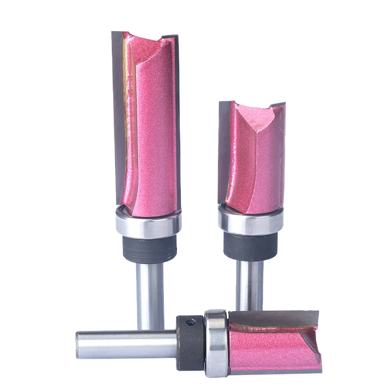 1pc Bearing Flush Trim Router Bit For Wood 8mm Shank Straight Bit