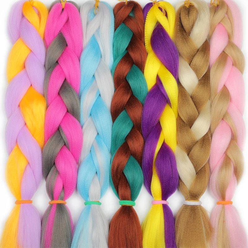 Miss wig вязаные волосы цветной канекалон Jumbo косы волос 24 дюймов 100 г/шт. 38 цветов доступны синтетические волосы для наращивания для женщин