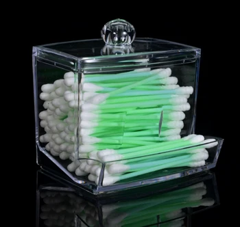 Cena NICEYARD Przezroczysty Kryształ Akrylowy Waciki Schowek Na Kosmetyki Próbki Szminki Płatki Kosmetyczne Pudełka Do Przechowywania Na Biurko