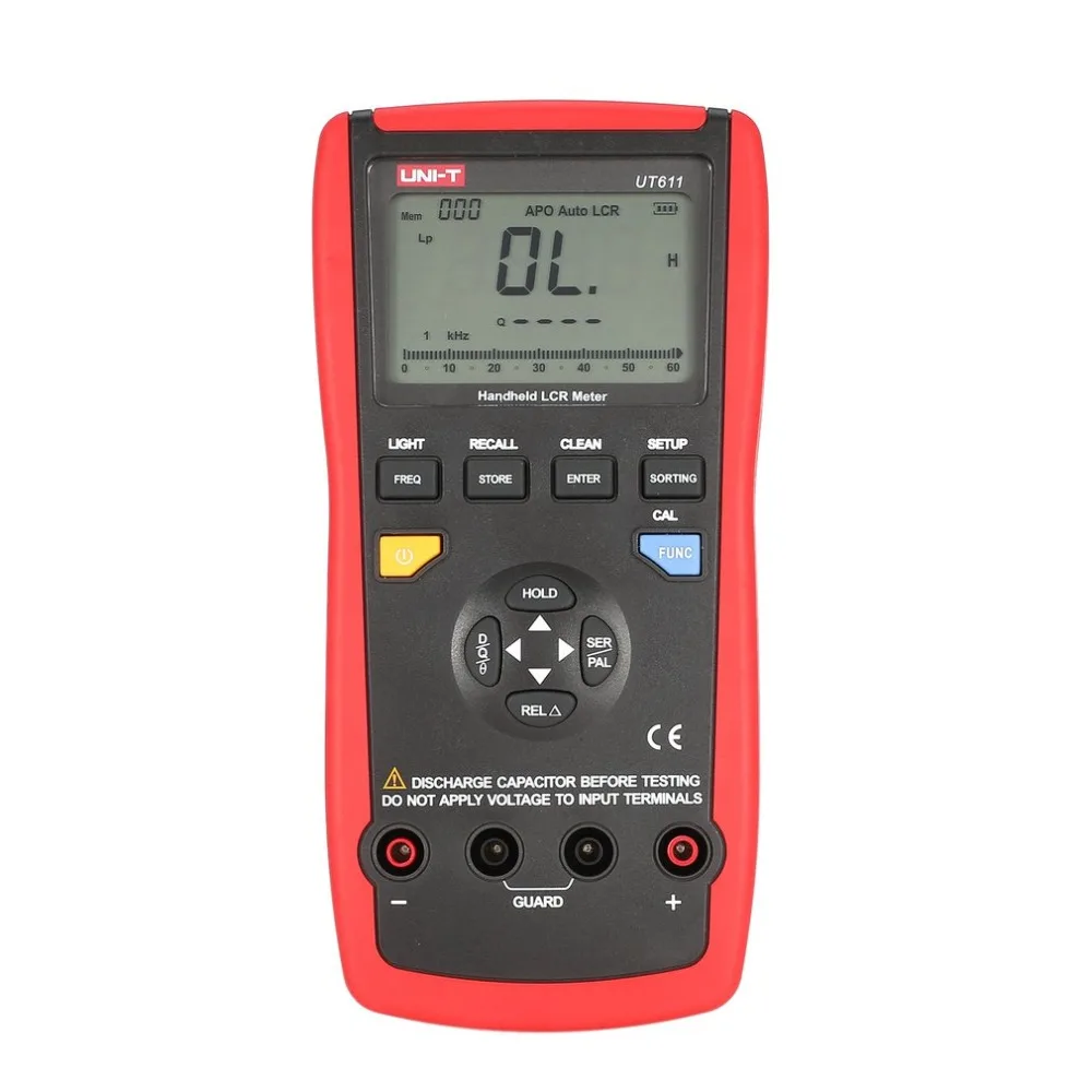 

UNI-T UT611 Handheld LCR Digital Bridge Table Inductance / Capacitance / Resistance Tester Data Storage LCD Backlight