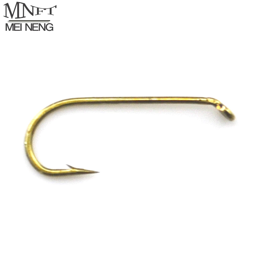 Mnft 100 ピース ロットシャープフライイングラウンドベンドのドライフライフック真鍮色サイズ 12 10 標準フック Dry Fly Hook Fly Hookhook Brass Aliexpress