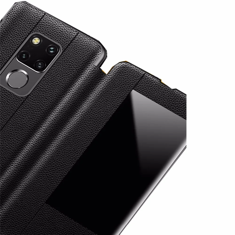 Роскошный чехол с откидной крышкой для HUAWEI MATE20/10 деловой Тонкий прозрачный