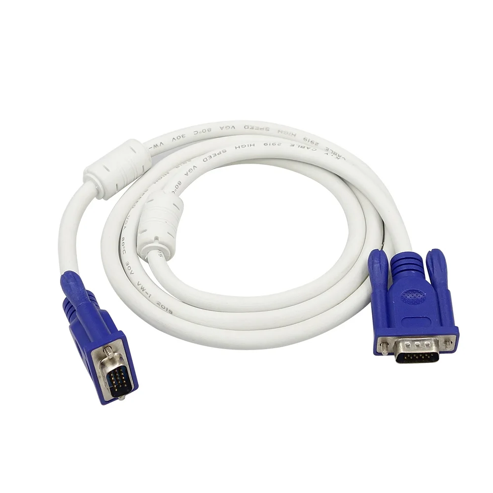 ThundeaL 15PIN 3 + 4 VGA кабель 1 5 м Штекерный двойной кольцевой удлинитель для монитора HD TV