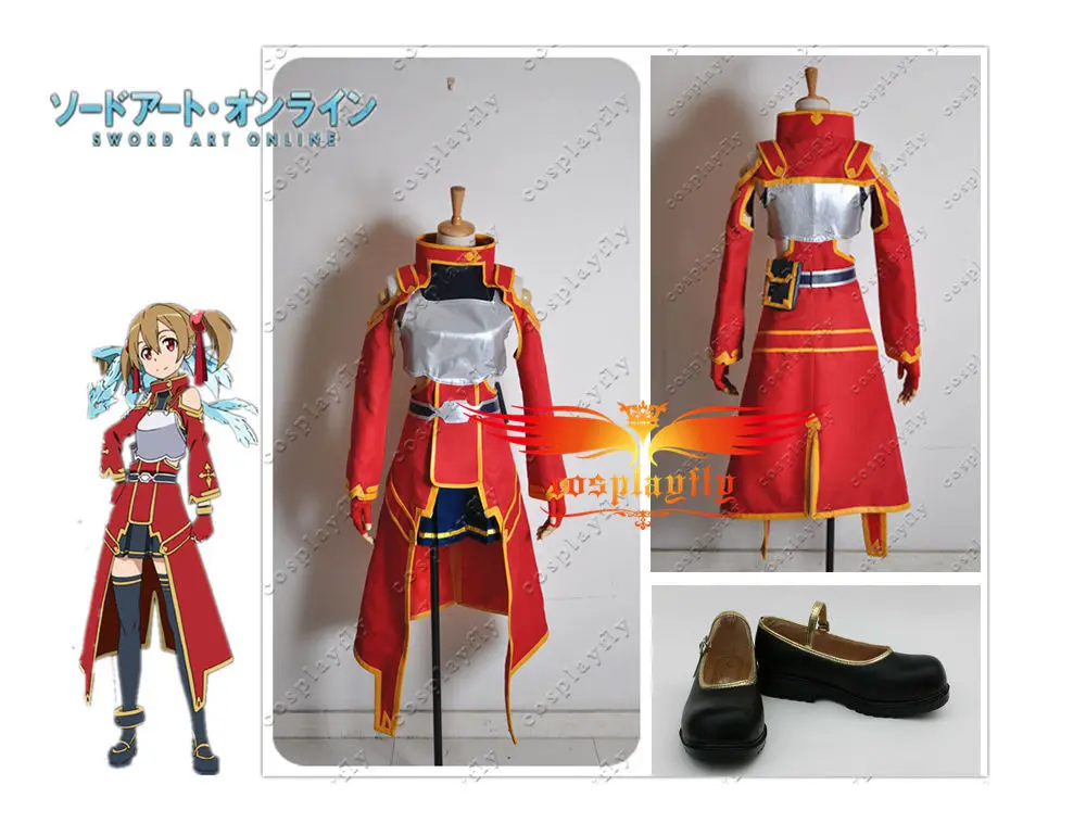 

Sword Art Online Silica Keiko Ayano Cosplay Costume Shoe Boots Wig and Free Wig Cap Full set (W0092/J0016)