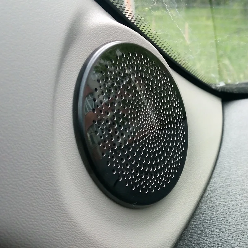 

stainless steel interior Inner A column speaker ring circle cover audio sound decorative molding cover trim for Lada Xray