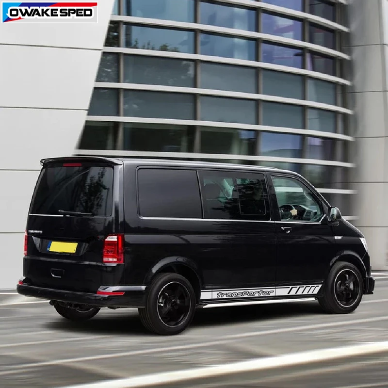 Спортивные полосы для Volkswagen TRANSPORTER T4 T5 T6 дверная боковая юбка декоративная