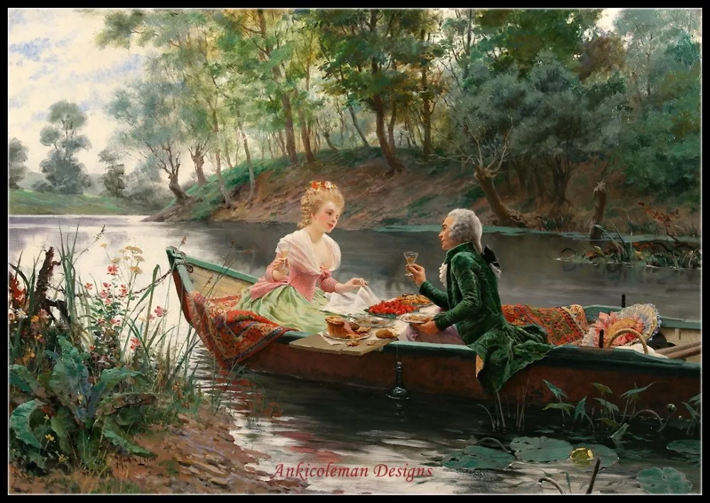 английский художник marcus stone 1840-1921. в лодке было 3 человека. Maurice leloir художник. рыбалка живопись. лодка интекс экскурсион 5.