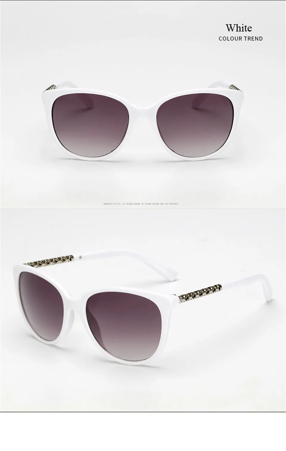 Iboode большой кошачий глаз солнцезащитные очки женские роскошные брендовые Солнцезащитные очки женские пустая металлическая рамка оттенки винтажные большие солнечные очки в оправе