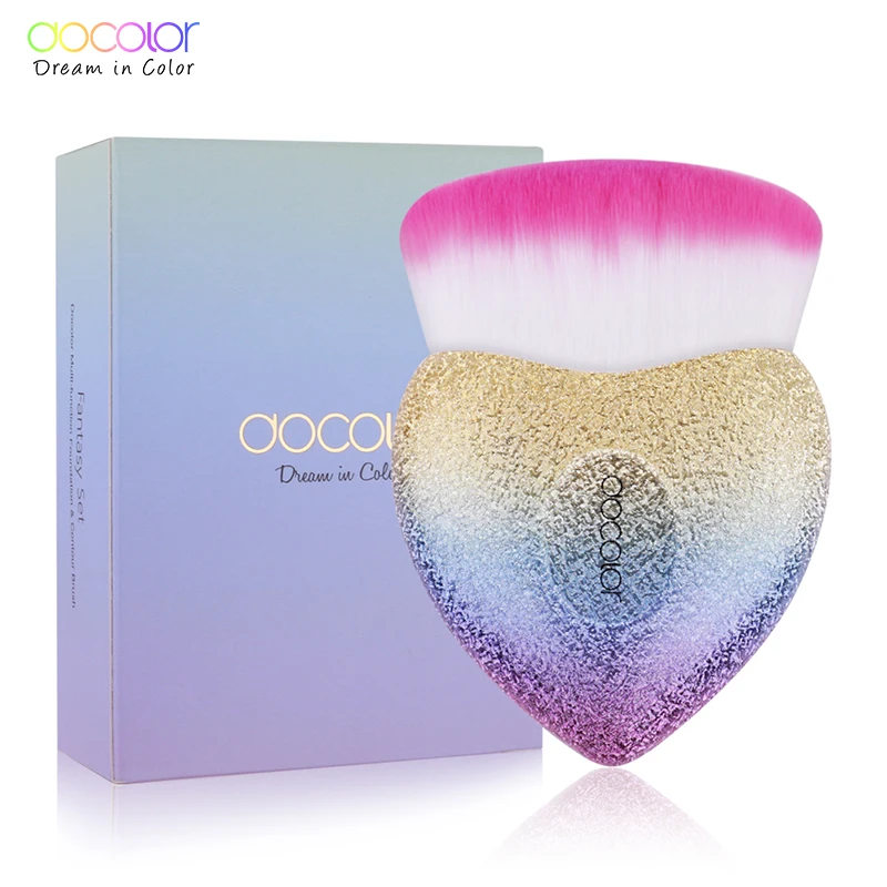 Docolor 1 قطعة كبيرة فرشاة لمساحيق التجميل الأساس فرش المحمولة السفر فرشاة الجمال الضروري فرش للماكياج السوبر لينة الشعر