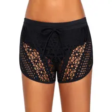 Huibu женские шорты для плавания с разрезом сбоку плюс размер