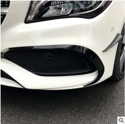 

ABS Black Car Front Lip Splitters Bumper Aprons Cup Wings Flaps For BENZ W117 CLA Class CLA45 200 220 260 2017 2018
