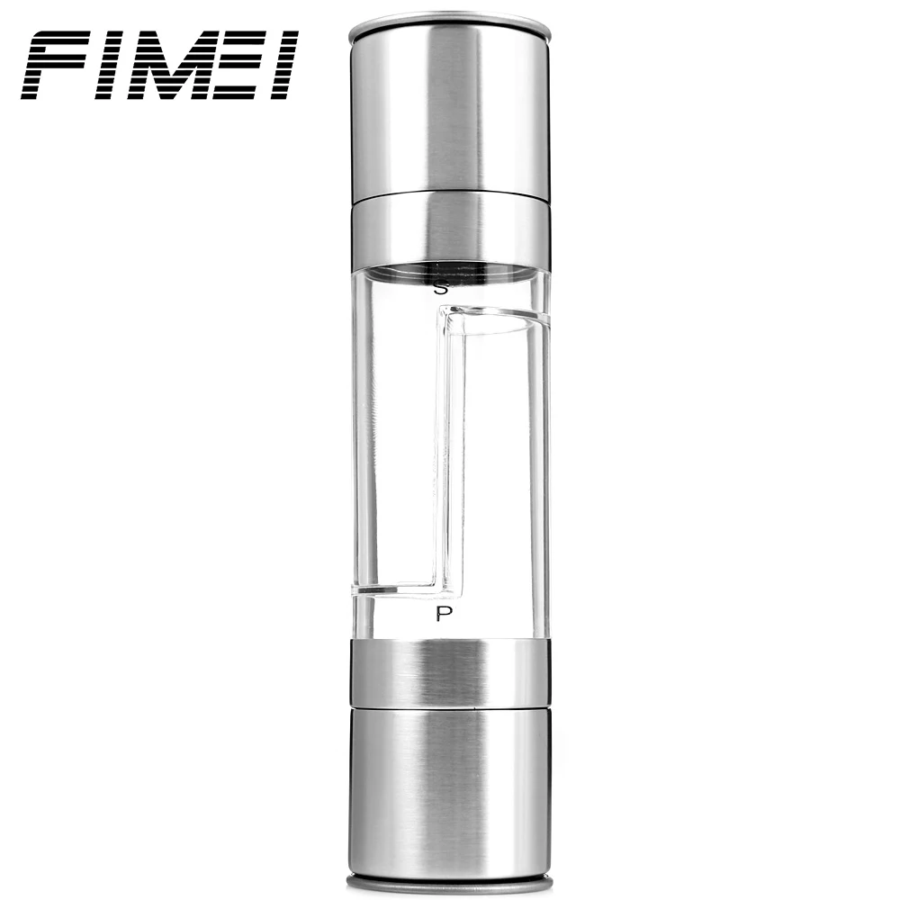 

Fimei 2 In 1 Stainless Steel Manual Pepper Salt Spice Mill Grinder Stick Kitchen Tool Cooking Tools Kitchen Accessaries