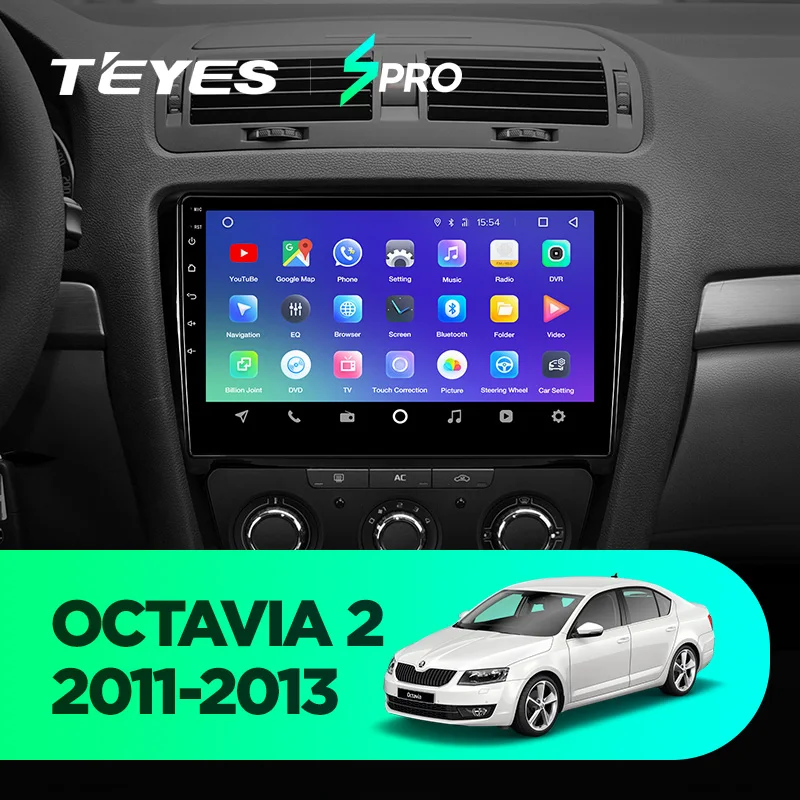 Excellent TEYES SPRO For Skoda Octavia 2 A5 2008 2010 2011 2012 2013 Car Radio Multimedia Video Player Navigation GPS Android 8.1 No 2din 1