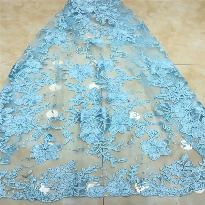 

2018 Latest French Laces Fabrics High Quality Tulle African Laces Fabric For Wedding Nigerian Tulle Lace Material HX1234