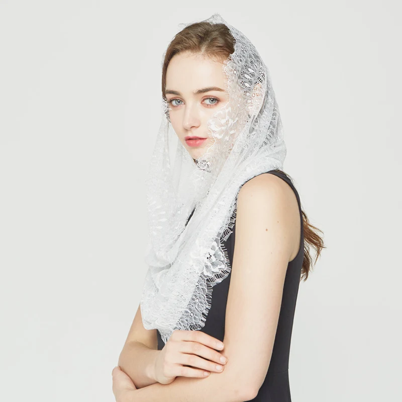 Кувертюр invierno mujer 2019 хиджаб шарф кружевная Женская бандана шале femme sjaals voor dames headtie