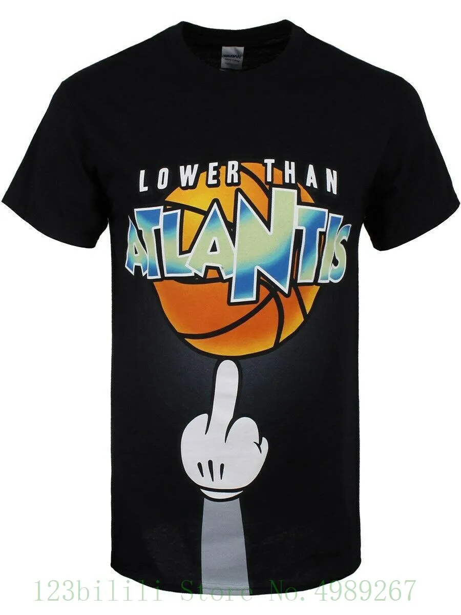 Lower Than Atlantis T Shirt Basketballer Men's Black Short Sleeve Funny Design