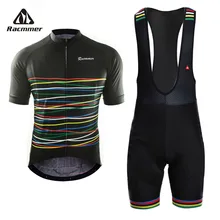 Racmmer Велоспорт Джерси набор Mtb велосипедная одежда велокостюм из флиса короткий рукав Майо Roupa Ropa De Ciclismo Hombre Verano