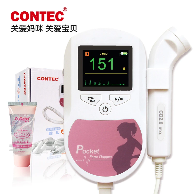 

PINK Portable Baby Heart Monitor For Pregnancy sonoline C1 With Free Gel