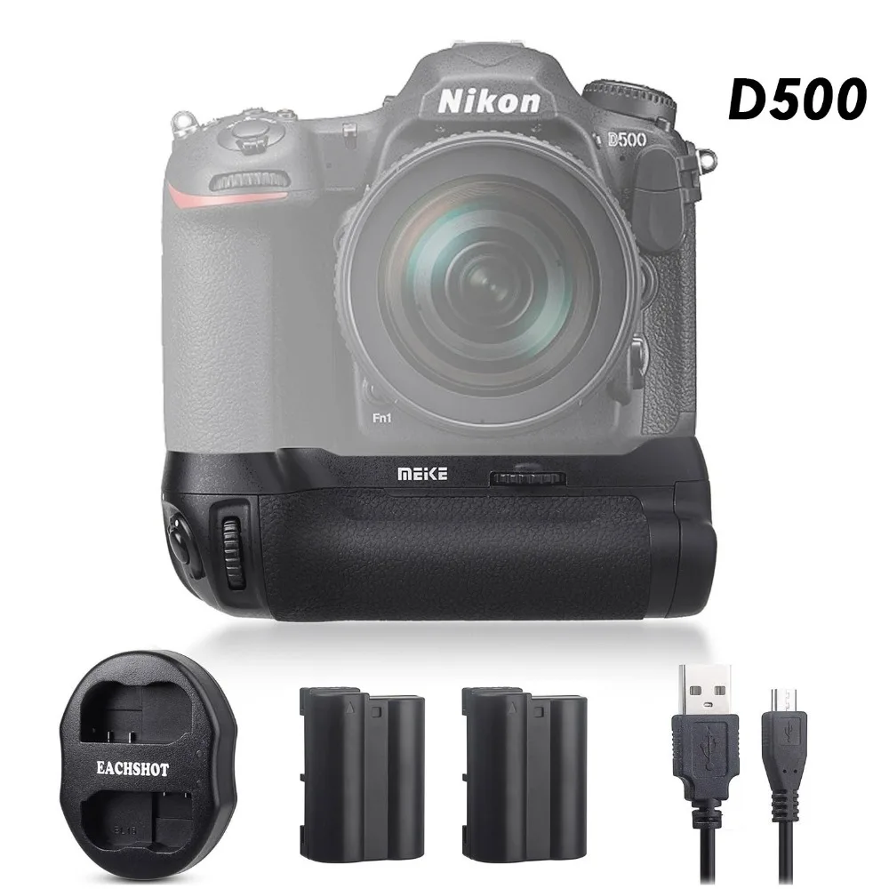 Meike MK-D500 Вертикальная Батарейная рукоятка для Nikon D500 камера Замена MB-D17 с батареей и USB двойное зарядное устройство