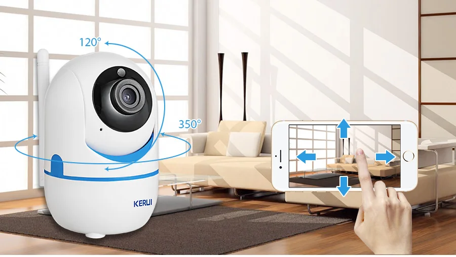KERUI HD Full мини-камера для помещений, беспроводная домашняя камера безопасности, WiFi, ip-камера наблюдения, камера ночного видения, CCTV камера