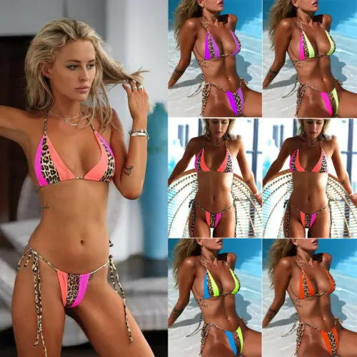 

Women Bandage Bikini Push-up Padded Bra Swimsuit Bathing 2pcs Set Swimwear