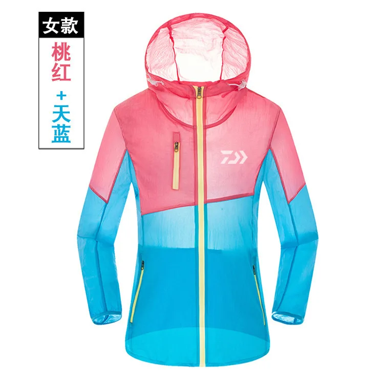 

2018 NEW DAIWA Fishing clothes summer DAWA coat Ultrathin Sunscreen Breathable Anti-UV Quick dry Women DAIWAS Free shipping