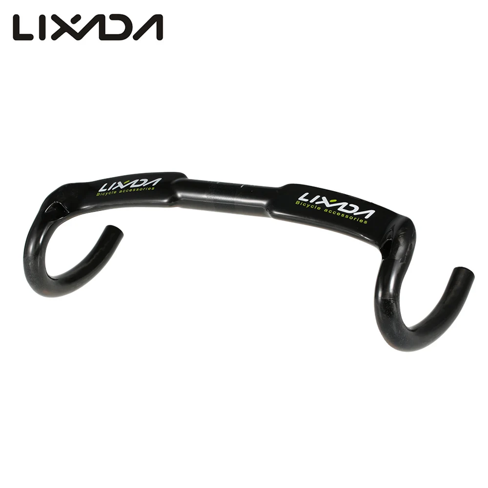

Lixada 1pc 31.8mm Bicycle Handlebar Ultra-light Glossy Carbon Fiber Drop Sports Bicycle Accessories Road Race Handlebars
